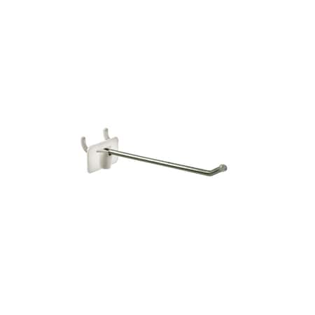 Azar Displays 2-Piece 4" Metal Wire Hook Plastic Attached Back: 0.148" Dia., PK50 701204-50PK